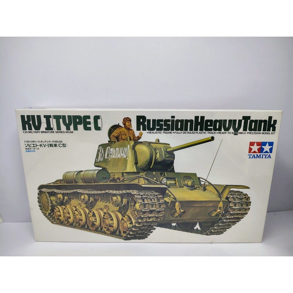 1/35 Tamiya WWII Russian Heavy Tank KV-I Type C Plastic Model Kit New Vintage